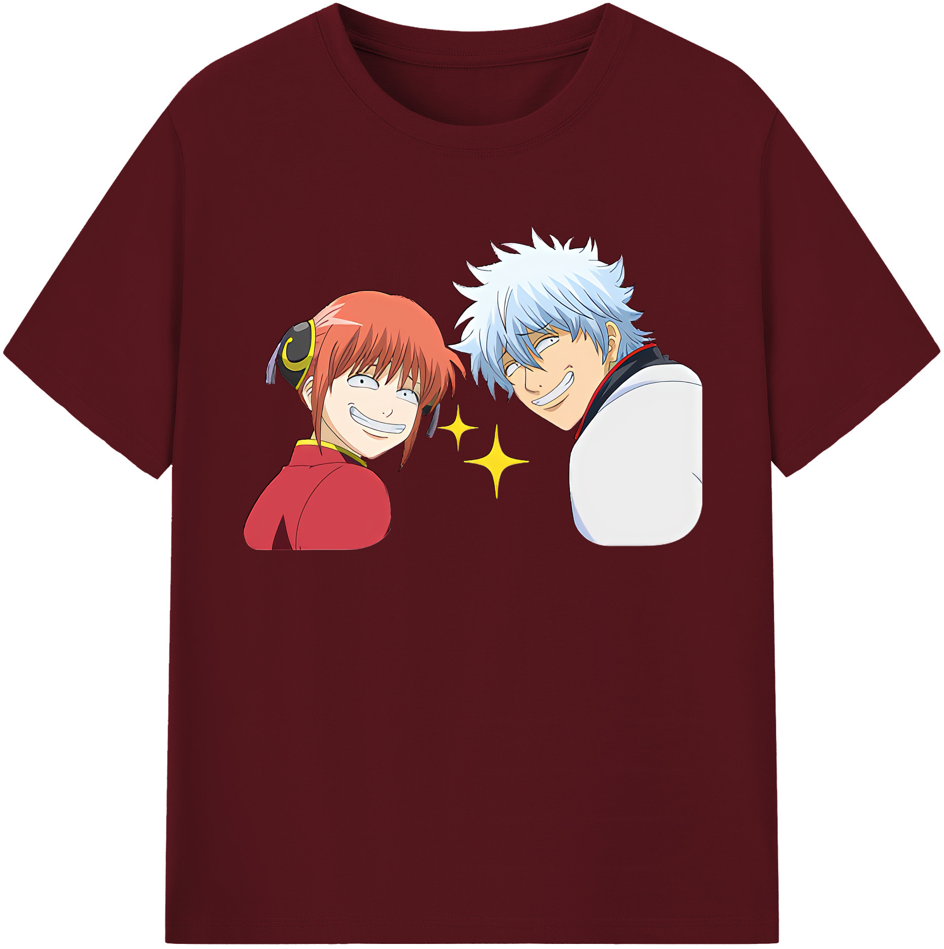 （画像用） ぎんたま 坂田銀時（さかたぎんとき） 神楽 志村新八（しむら しんぱち） GINTAMA Sakata Gintoki Kagura Shimura Shinpachi 綿100％半袖Tシャツ（フロントプリント）